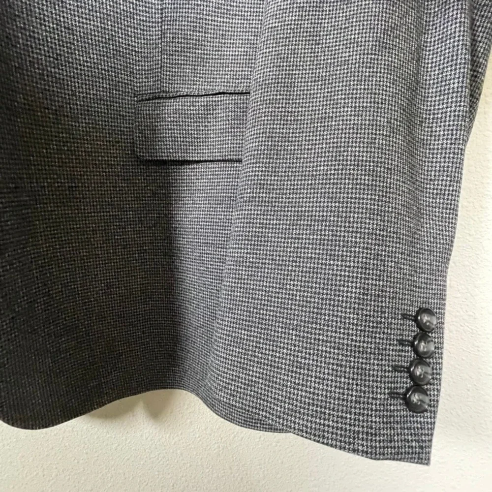 Murano Blazer Mens 2XB Grey Houndstooth Excellent Dinosaur Lining Sport Coat